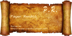 Payer Renátó névjegykártya
